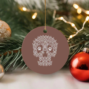Funny German Shepherd Skull Halloween Ceramic Ornament Dog Lover Spooky Gift