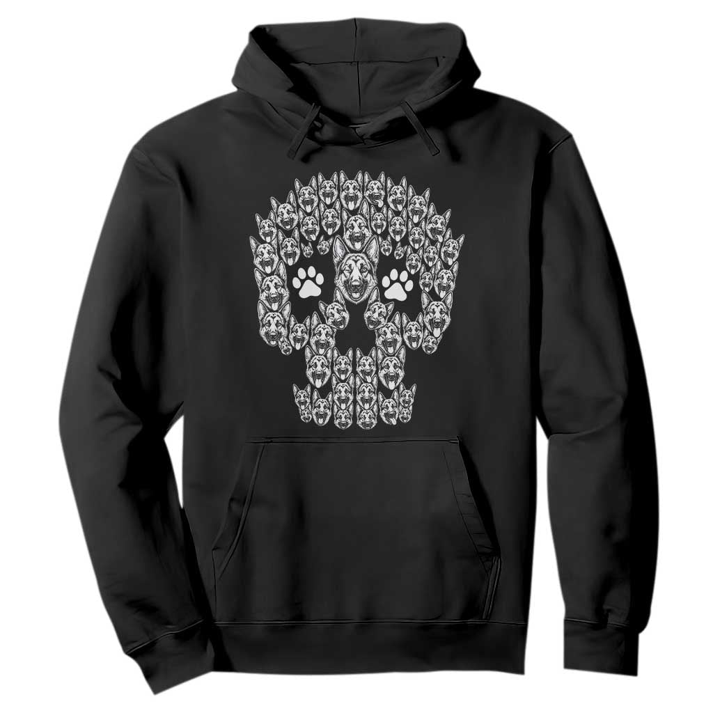 Funny German Shepherd Skull Halloween Hoodie Dog Lover Spooky Gift