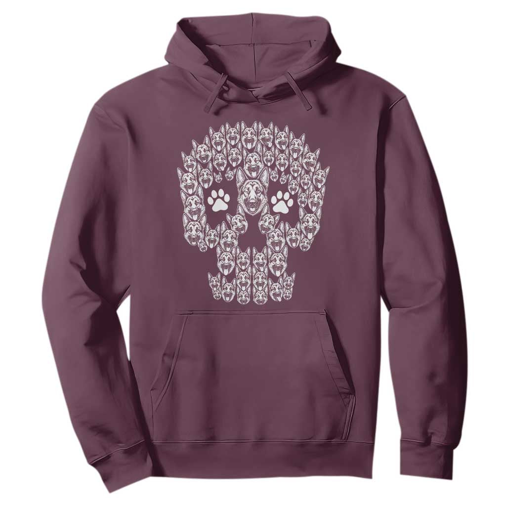 Funny German Shepherd Skull Halloween Hoodie Dog Lover Spooky Gift