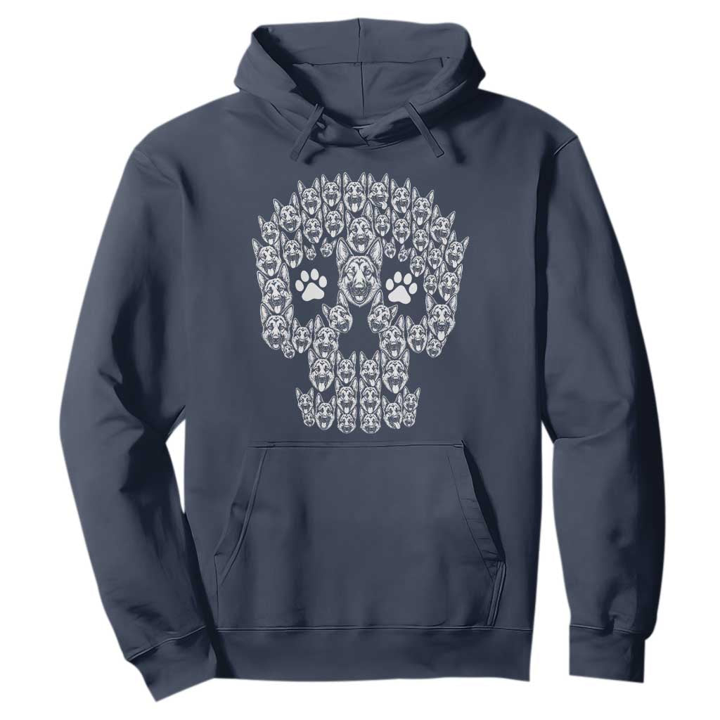 Funny German Shepherd Skull Halloween Hoodie Dog Lover Spooky Gift