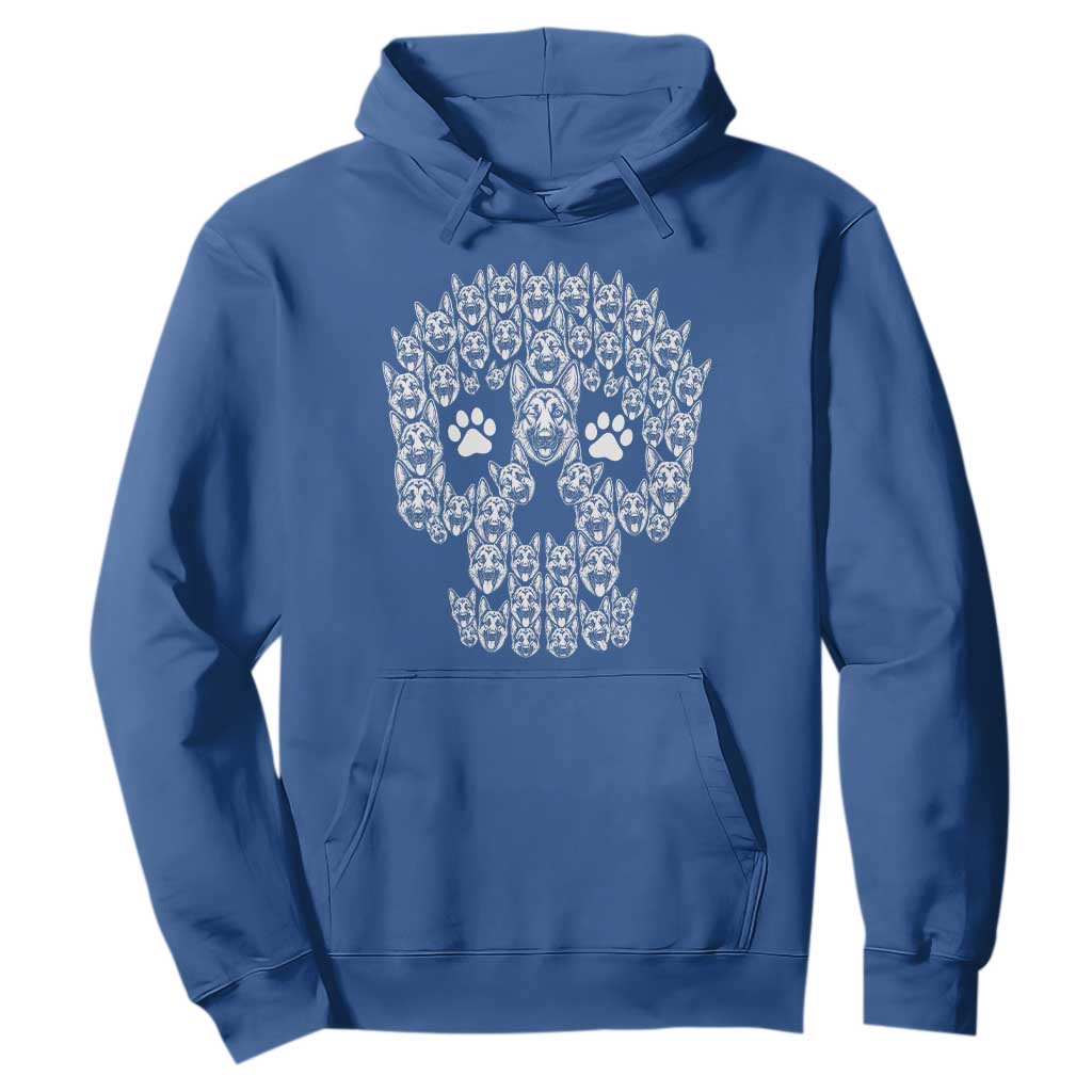 Funny German Shepherd Skull Halloween Hoodie Dog Lover Spooky Gift