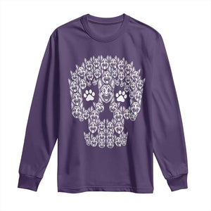 Funny German Shepherd Skull Halloween Long Sleeve Shirt Dog Lover Spooky Gift