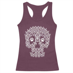Funny German Shepherd Skull Halloween Racerback Tank Top Dog Lover Spooky Gift