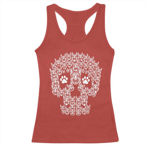 Funny German Shepherd Skull Halloween Racerback Tank Top Dog Lover Spooky Gift