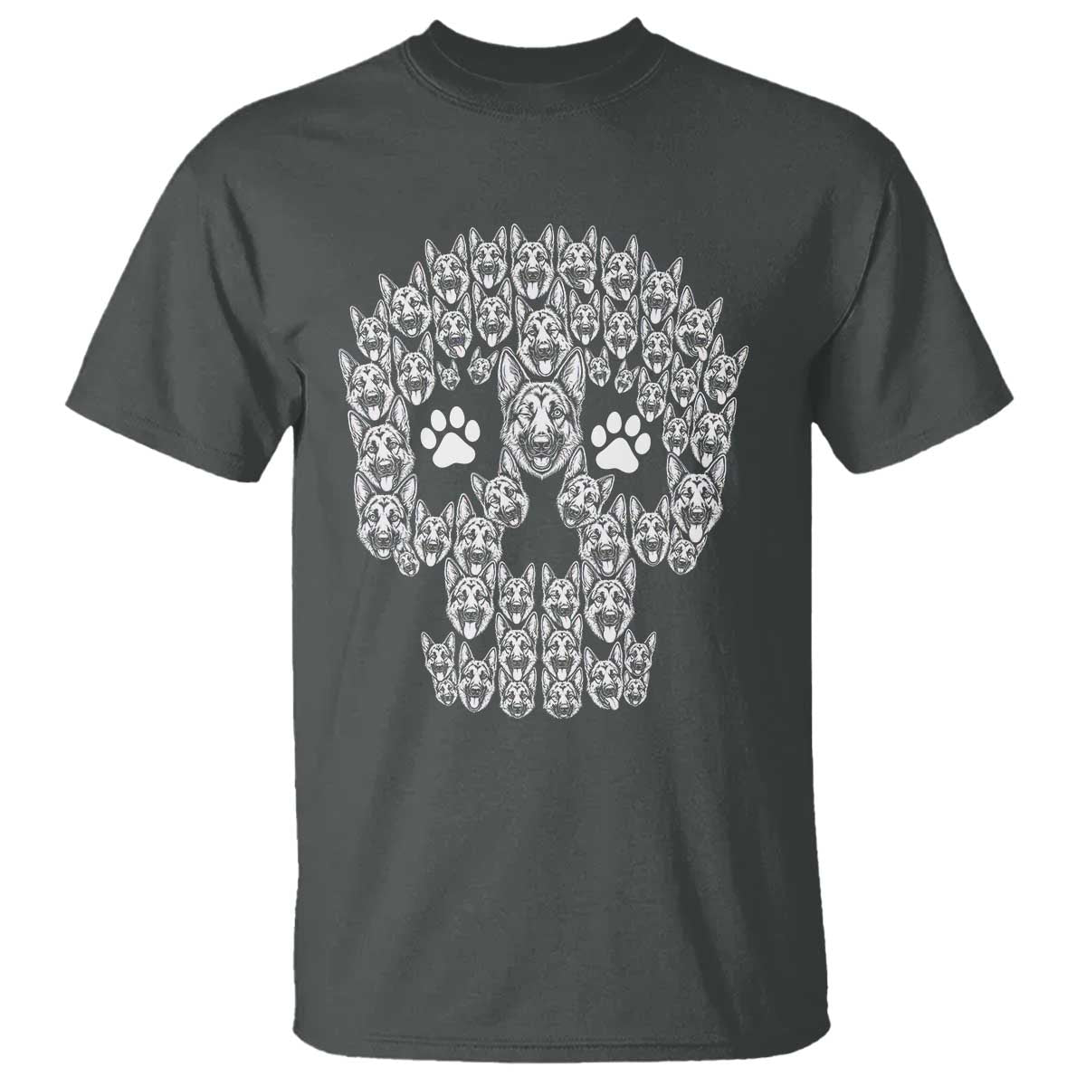Funny German Shepherd Skull Halloween T Shirt Dog Lover Spooky Gift
