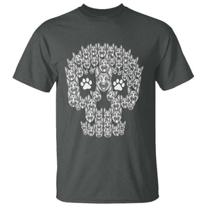 Funny German Shepherd Skull Halloween T Shirt Dog Lover Spooky Gift