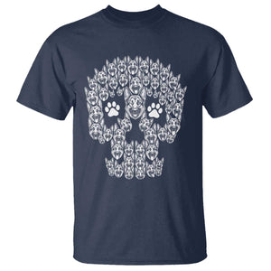 Funny German Shepherd Skull Halloween T Shirt Dog Lover Spooky Gift