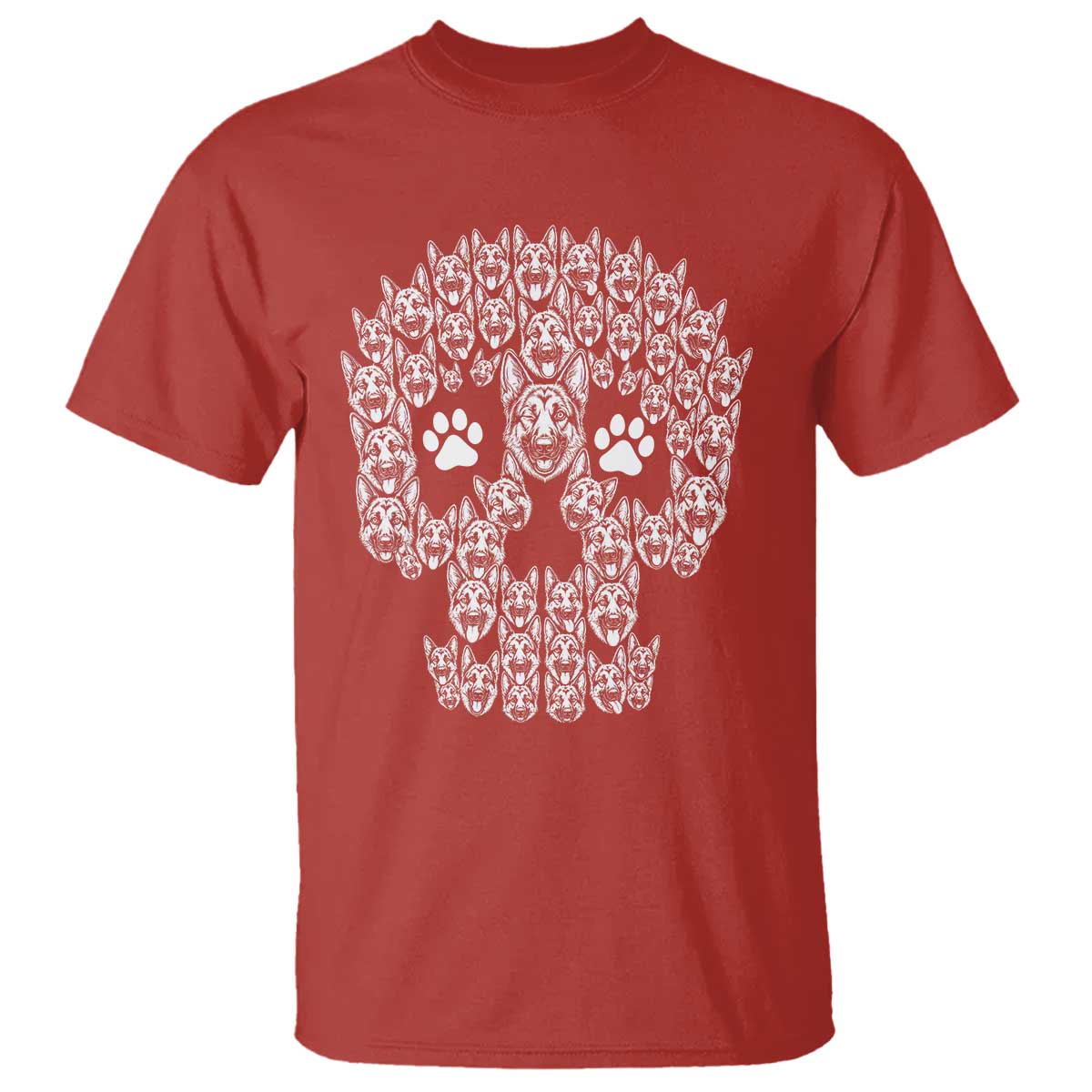 Funny German Shepherd Skull Halloween T Shirt Dog Lover Spooky Gift