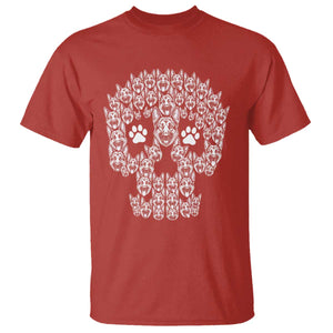 Funny German Shepherd Skull Halloween T Shirt Dog Lover Spooky Gift