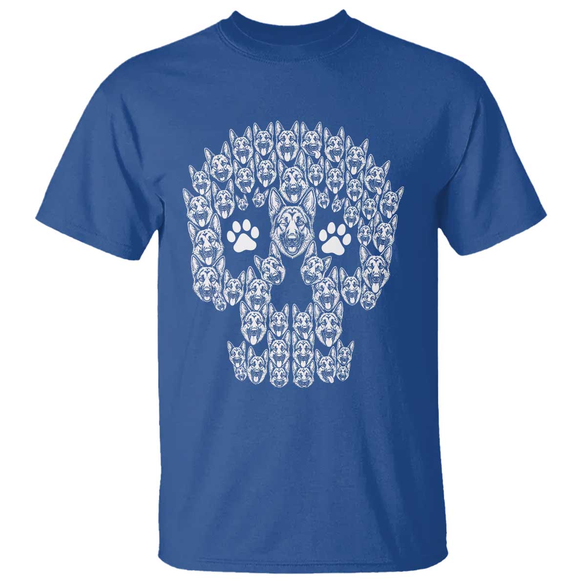 Funny German Shepherd Skull Halloween T Shirt Dog Lover Spooky Gift
