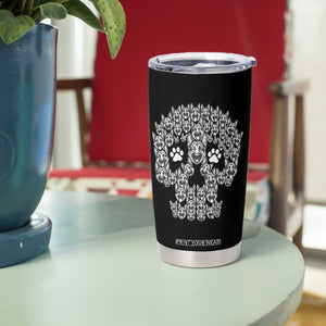 Funny German Shepherd Skull Halloween Tumbler Cup Dog Lover Spooky Gift