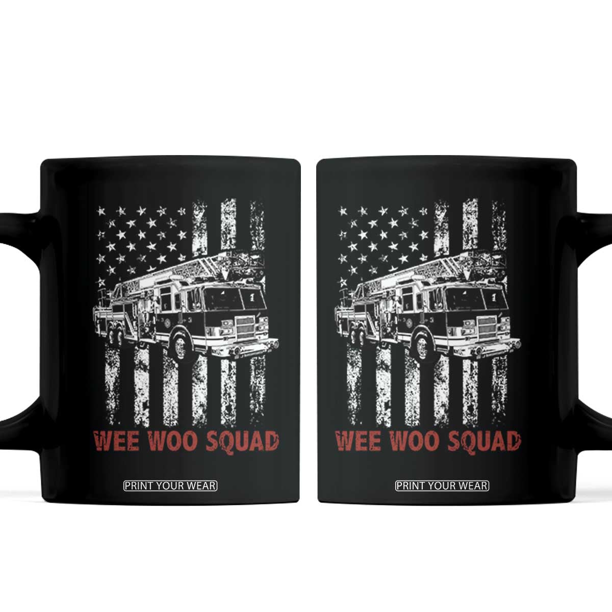 Fire Department Emergency Crew Vehicle Gift Coffee Mug Wee Woo Squad