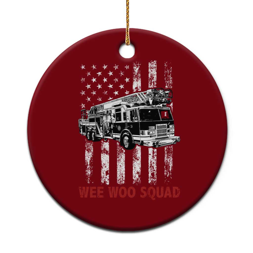 Fire Department Emergency Crew Vehicle Gift Ceramic Ornament Wee Woo Squad