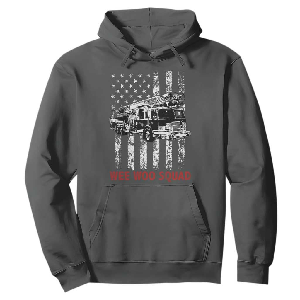 Fire Department Emergency Crew Vehicle Gift Hoodie Wee Woo Squad