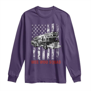 Fire Department Emergency Crew Vehicle Gift Long Sleeve Shirt Wee Woo Squad