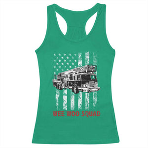 Fire Department Emergency Crew Vehicle Gift Racerback Tank Top Wee Woo Squad