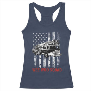 Fire Department Emergency Crew Vehicle Gift Racerback Tank Top Wee Woo Squad