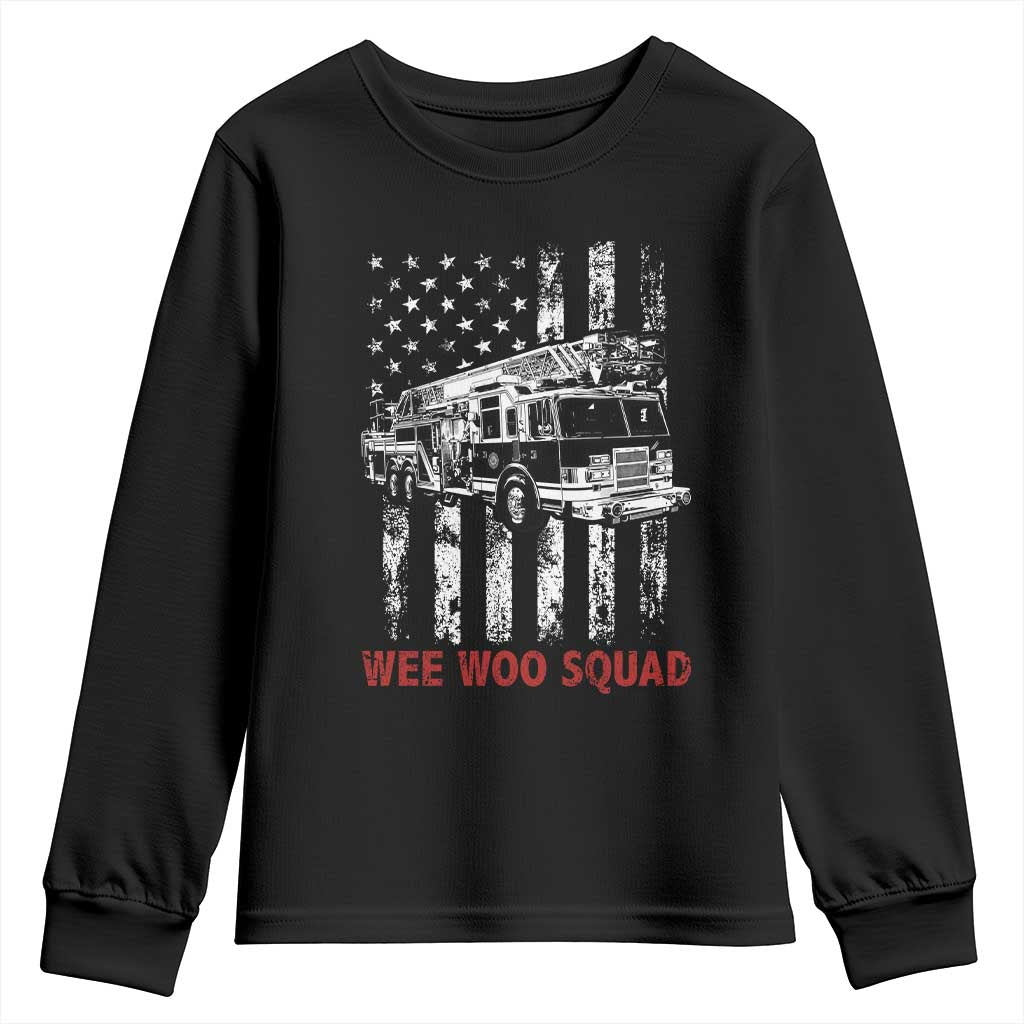 Fire Department Emergency Crew Vehicle Gift Youth Sweatshirt Wee Woo Squad