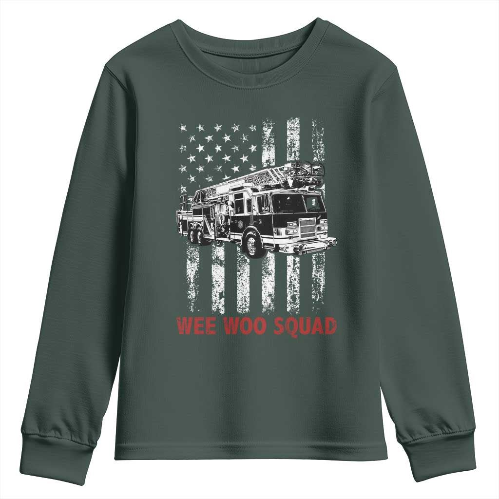 Fire Department Emergency Crew Vehicle Gift Youth Sweatshirt Wee Woo Squad