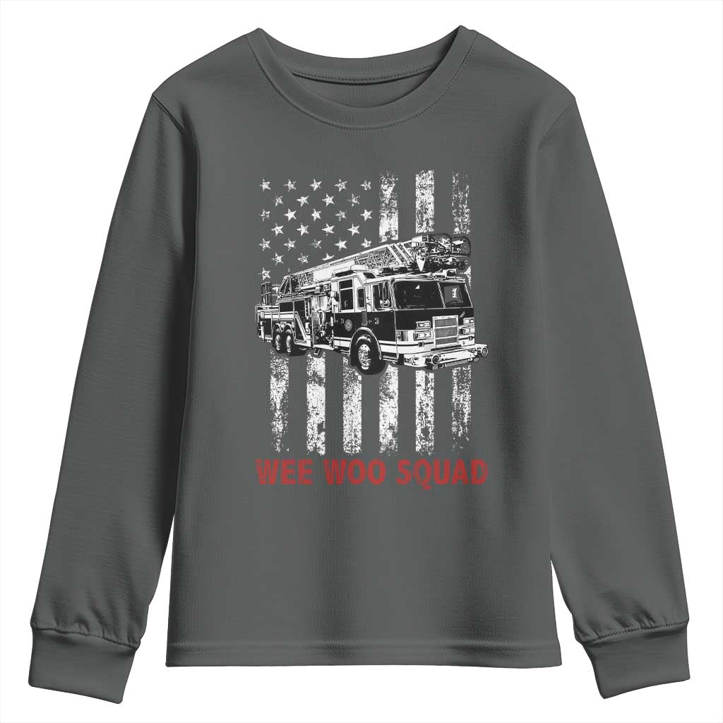 Fire Department Emergency Crew Vehicle Gift Youth Sweatshirt Wee Woo Squad