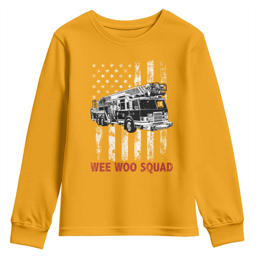 Fire Department Emergency Crew Vehicle Gift Youth Sweatshirt Wee Woo Squad