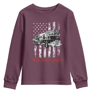 Fire Department Emergency Crew Vehicle Gift Youth Sweatshirt Wee Woo Squad