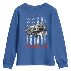 Fire Department Emergency Crew Vehicle Gift Youth Sweatshirt Wee Woo Squad