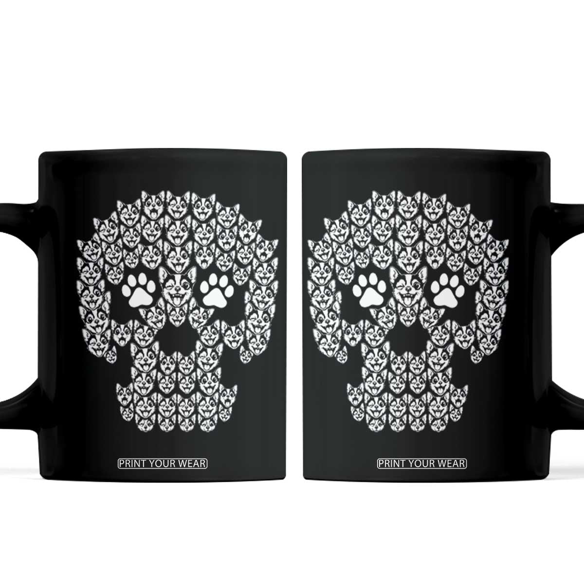 Funny Chihuahua Skull Halloween Coffee Mug Dog Lover Spooky Gift