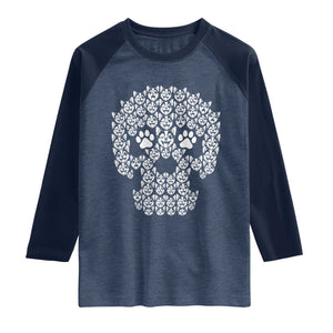 Funny Chihuahua Skull Halloween Raglan Shirt Dog Lover Spooky Gift