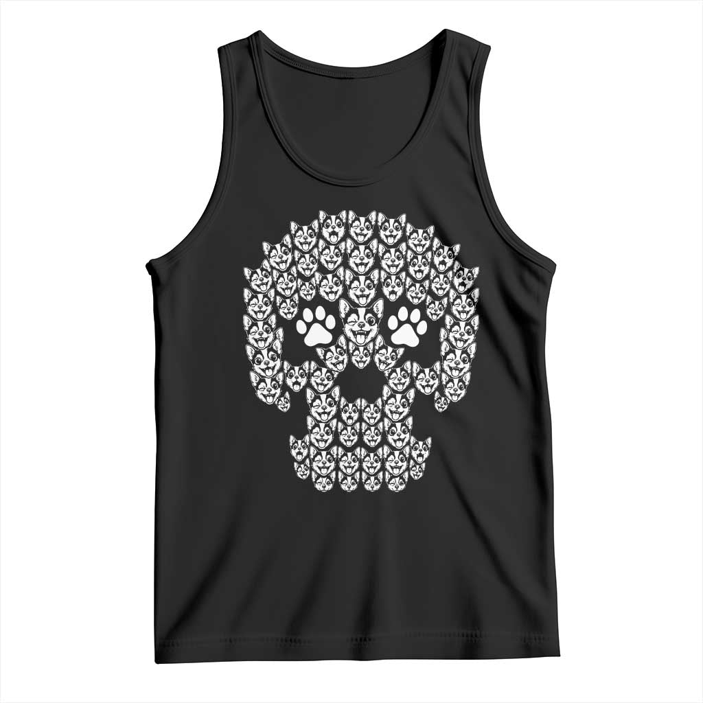 Funny Chihuahua Skull Halloween Tank Top Dog Lover Spooky Gift