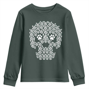 Funny Chihuahua Skull Halloween Youth Sweatshirt Dog Lover Spooky Gift