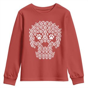 Funny Chihuahua Skull Halloween Youth Sweatshirt Dog Lover Spooky Gift