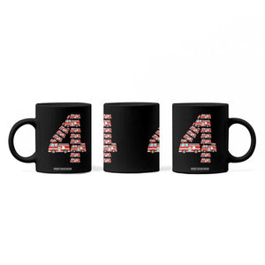 Fire Truck 4th Birthday Coffee Mug Firefighter Gift For Four Year Old Kid