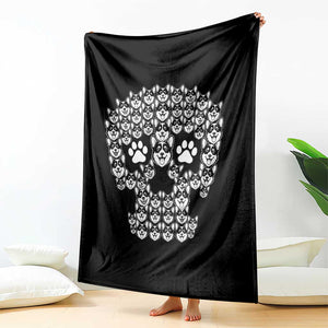 Funny Corgi Skull Halloween Throw Blanket Dog Lover Spooky Gift