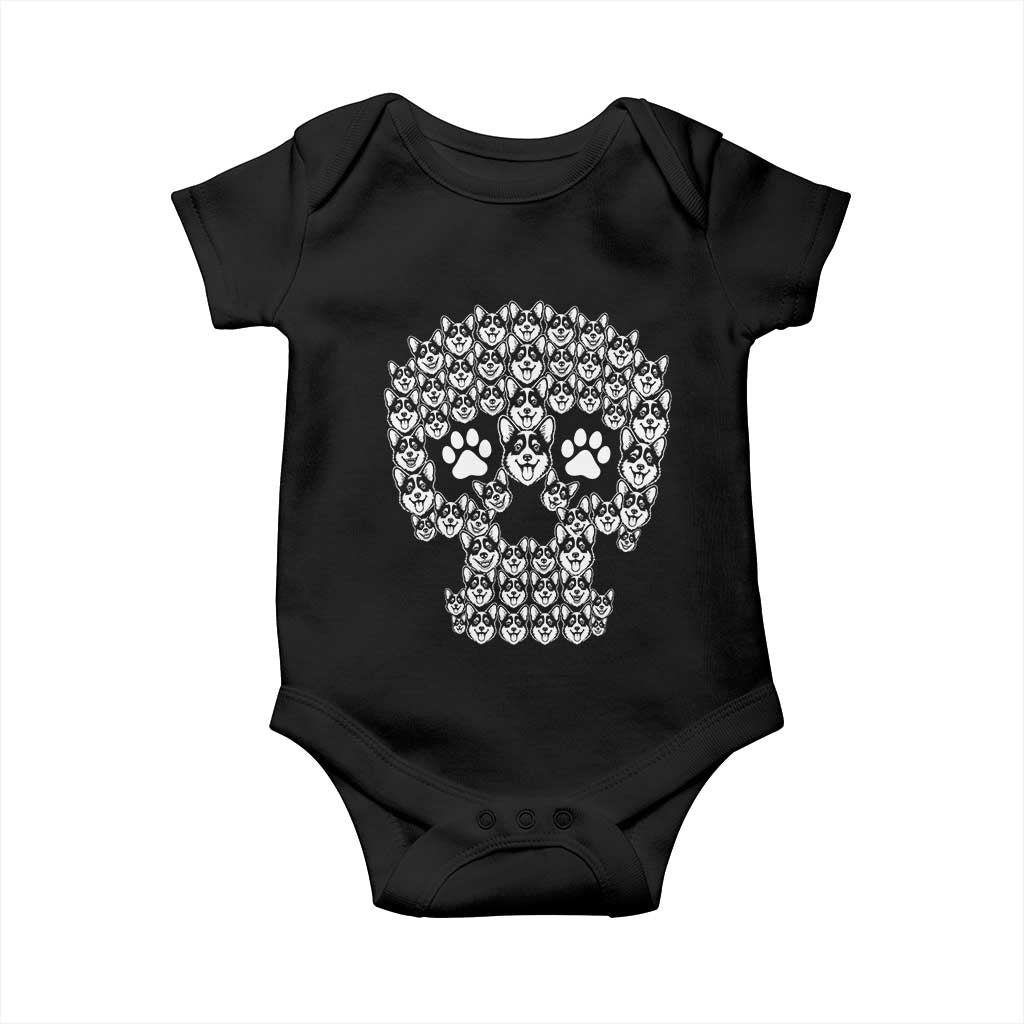 Funny Corgi Skull Halloween Baby Onesie Dog Lover Spooky Gift