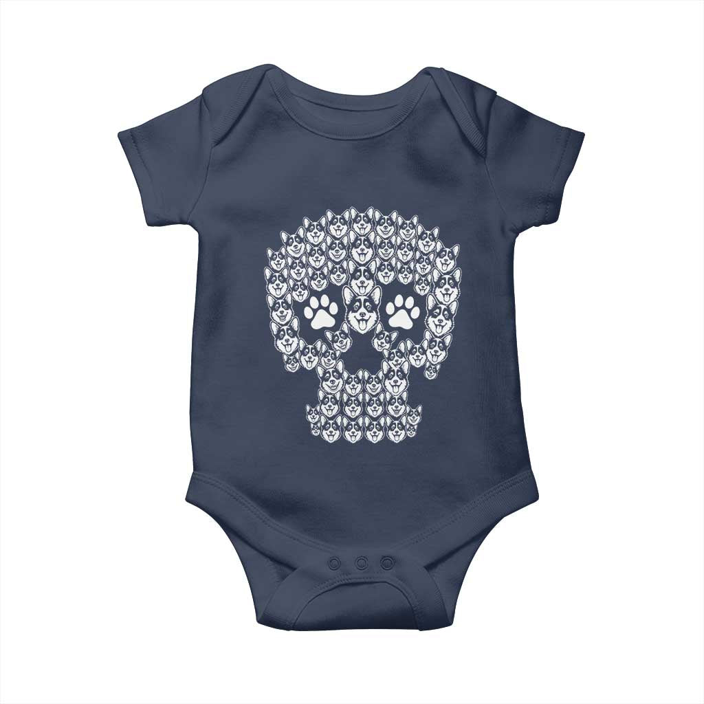 Funny Corgi Skull Halloween Baby Onesie Dog Lover Spooky Gift