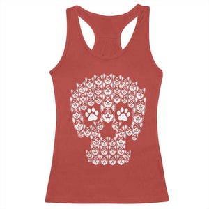 Funny Corgi Skull Halloween Racerback Tank Top Dog Lover Spooky Gift