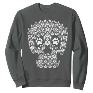 Funny Corgi Skull Halloween Sweatshirt Dog Lover Spooky Gift