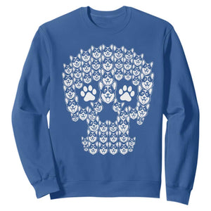 Funny Corgi Skull Halloween Sweatshirt Dog Lover Spooky Gift