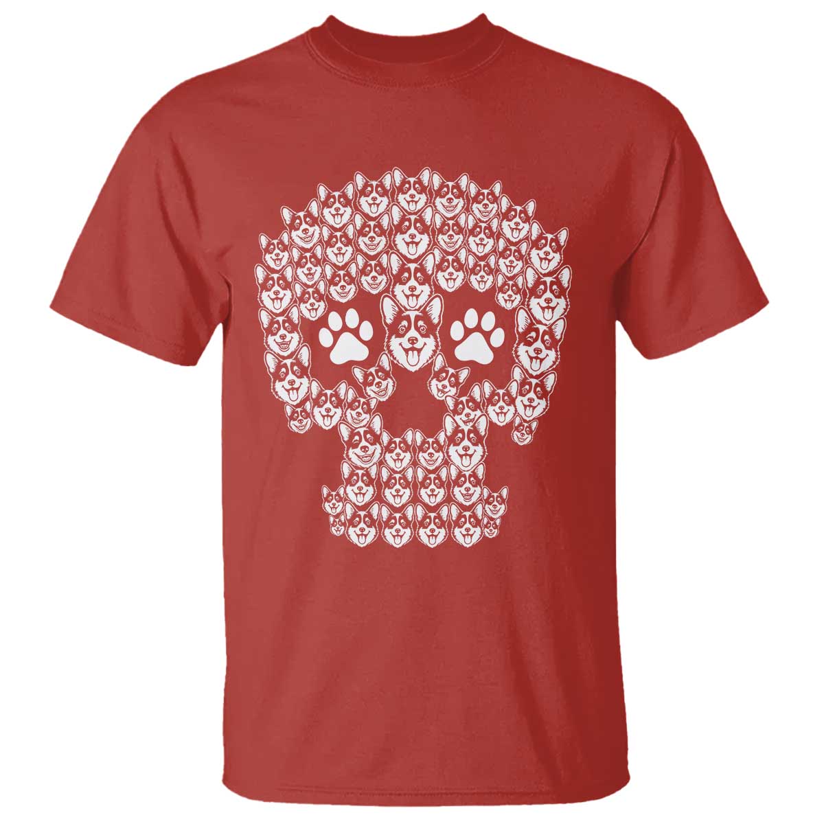 Funny Corgi Skull Halloween T Shirt Dog Lover Spooky Gift