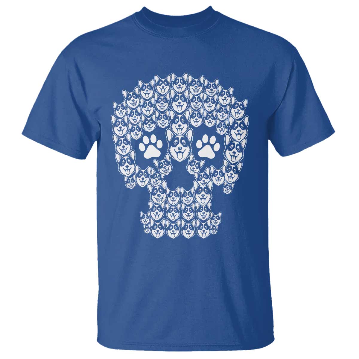 Funny Corgi Skull Halloween T Shirt Dog Lover Spooky Gift