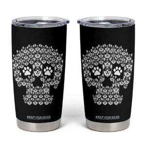 Funny Corgi Skull Halloween Tumbler Cup Dog Lover Spooky Gift