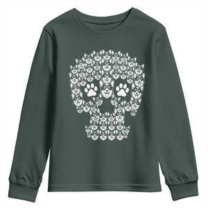 Funny Corgi Skull Halloween Youth Sweatshirt Dog Lover Spooky Gift