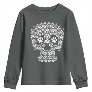 Funny Corgi Skull Halloween Youth Sweatshirt Dog Lover Spooky Gift