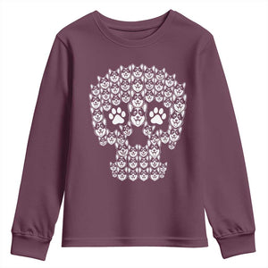 Funny Corgi Skull Halloween Youth Sweatshirt Dog Lover Spooky Gift
