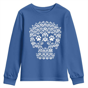 Funny Corgi Skull Halloween Youth Sweatshirt Dog Lover Spooky Gift