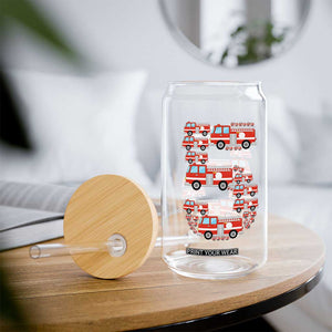 Fire Truck 5th Birthday Glass Can Firefighter Gift For Five Year Old Kid