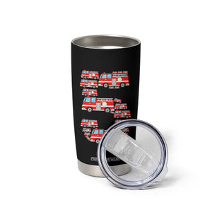 Fire Truck 5th Birthday Tumbler Cup Firefighter Gift For Five Year Old Kid