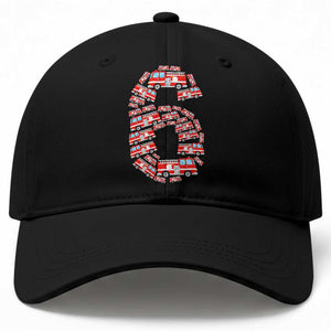 Fire Truck 6th Birthday Baseball Cap Firefighter Gift For Six Year Old Kid