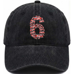 Fire Truck 6th Birthday Washed Cotton Baseball Cap Firefighter Gift For Six Year Old Kid